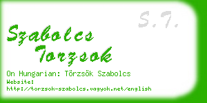 szabolcs torzsok business card