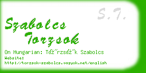 szabolcs torzsok business card